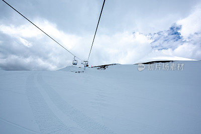 Chairlift at Osorno Volcano, Chile (VolcáOsorno)